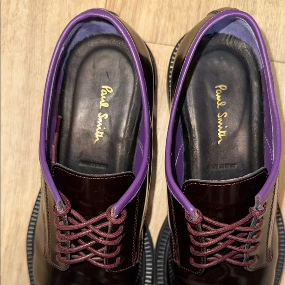 Paul Smith Men's Oxford Shoes in Dark Brown and Purple